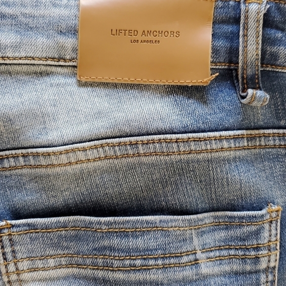 Lifted Anchors Distressed Men's Jeans Size 32 Faded Patched Denim Grunge Rare - Picture 10 of 14
